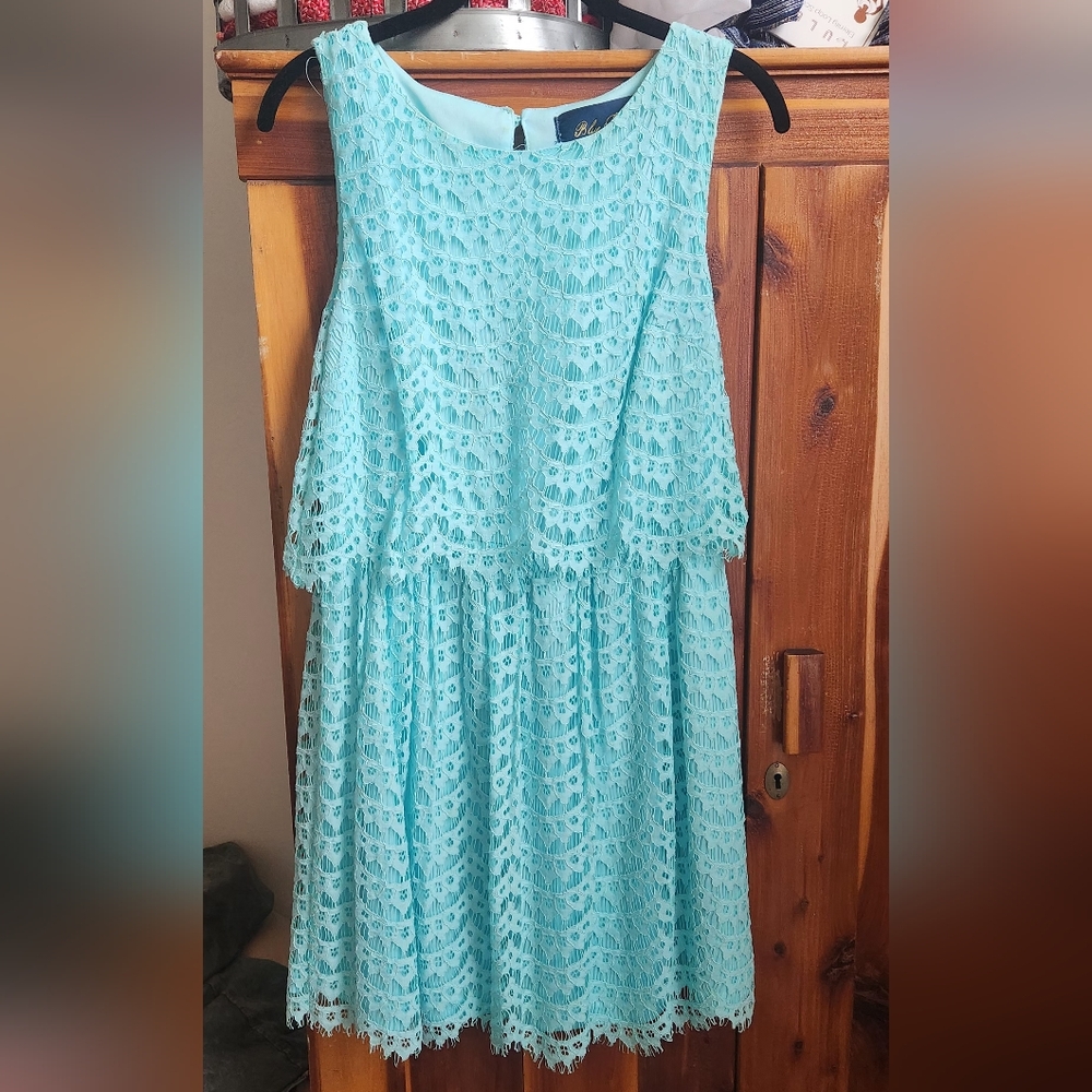 Francesca's Light blue midi dress